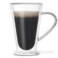 Doppelwand 300 ml Becher Glassbecher mit Griff